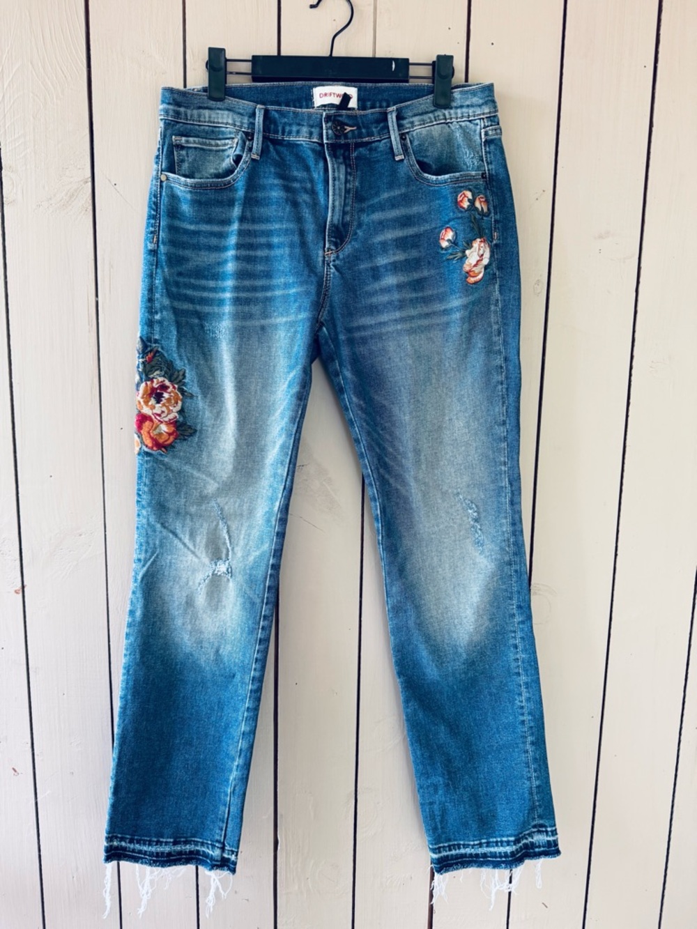 DRIFTWOOD Embroidered Floral Jeans